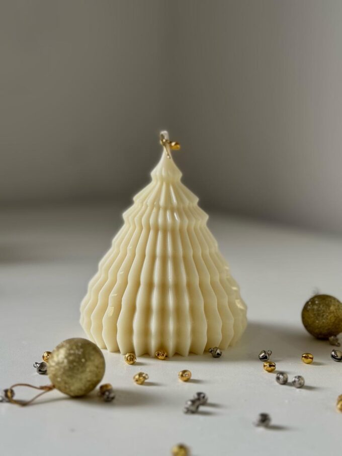Bougie sapin cristal